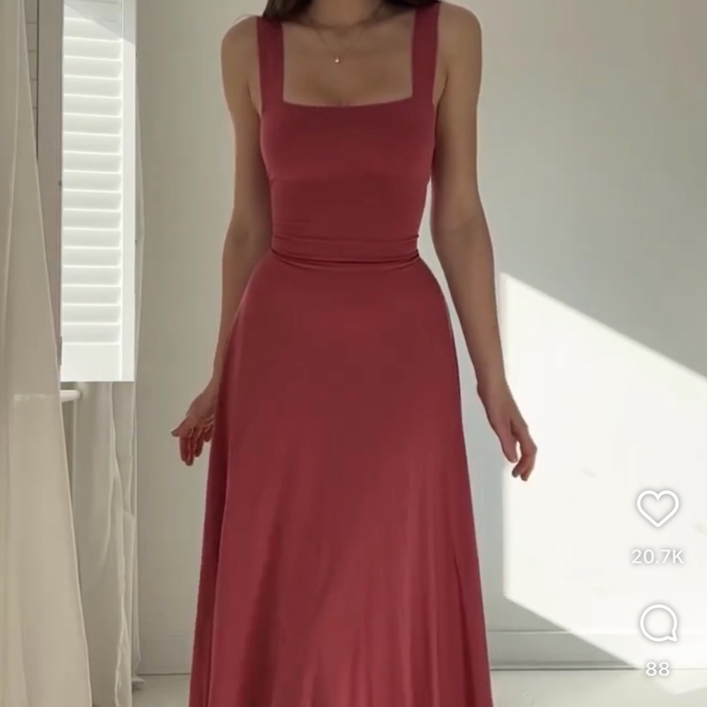 Aym studio Audrey Midi dress in Organic Bamboo - Picture 2 of 5